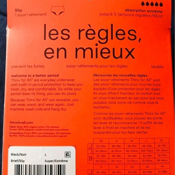 NEW! THINX FOR ALL PERIOD SUPER ABSORBENCY SIZE EXTRA LARGE - Picture 8 of 11